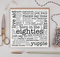 Born In The Eighties Card, All About The 1980s Decade