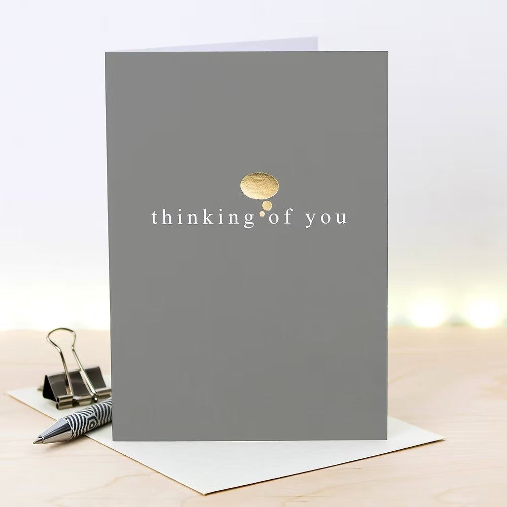 Thinking of You Metallic Gold Foil Card