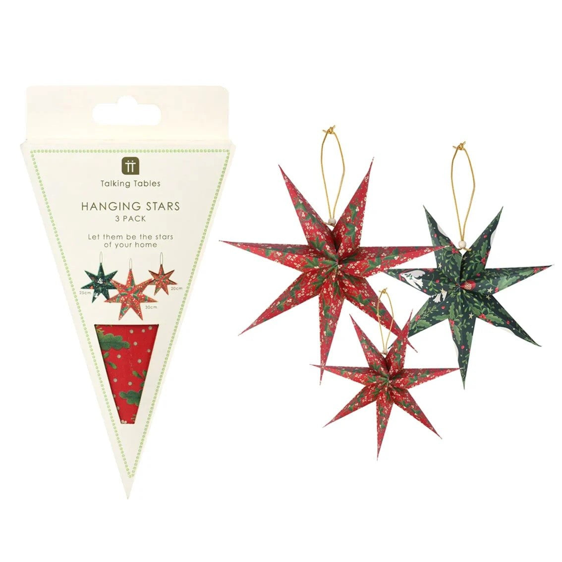 Christmas Paper Stars 3 pack
