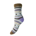 Gemjar Purple and Brown Wool Blend Socks 4 to 7