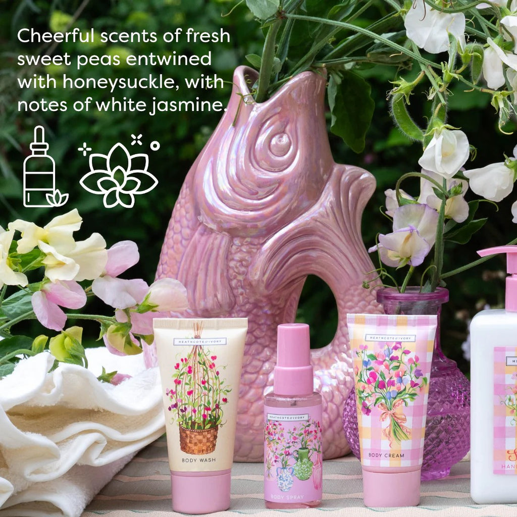Sweet Pea Refresher Essentials (Body Wash 50ml, Body Cream 50mls and Body Spray 50mals)