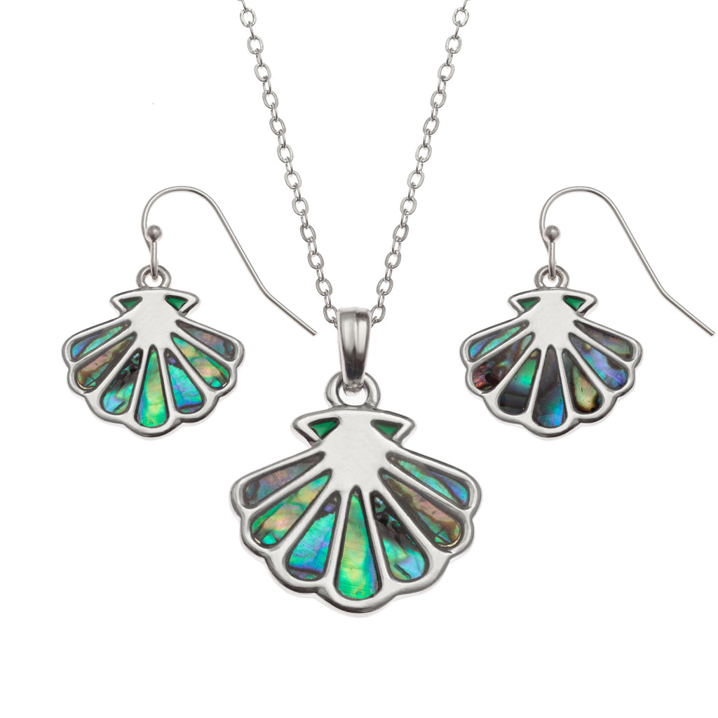 Scallop Jewellery Set - Necklace & Earrings
