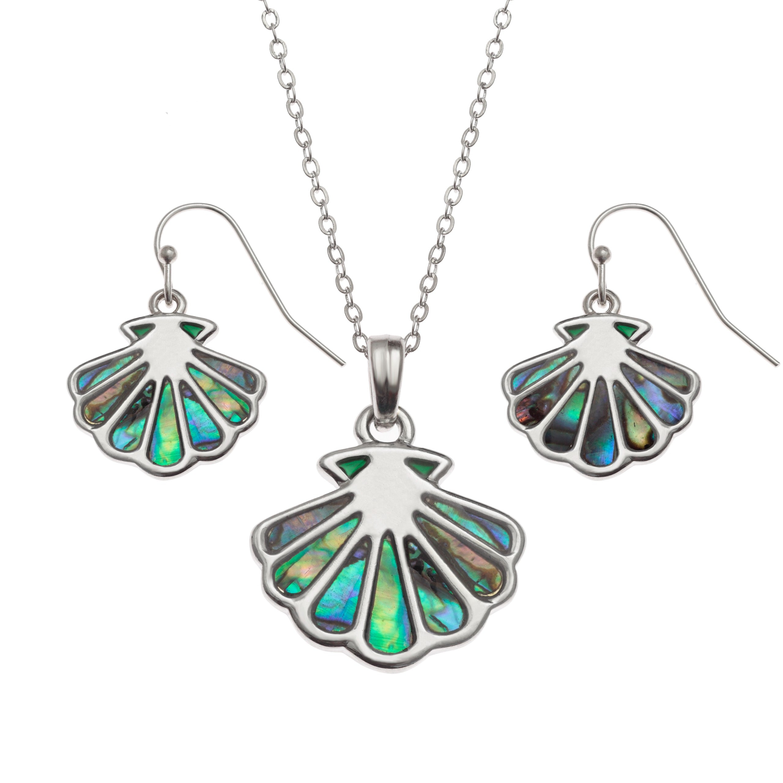 Scallop Jewellery Set - Necklace & Earrings