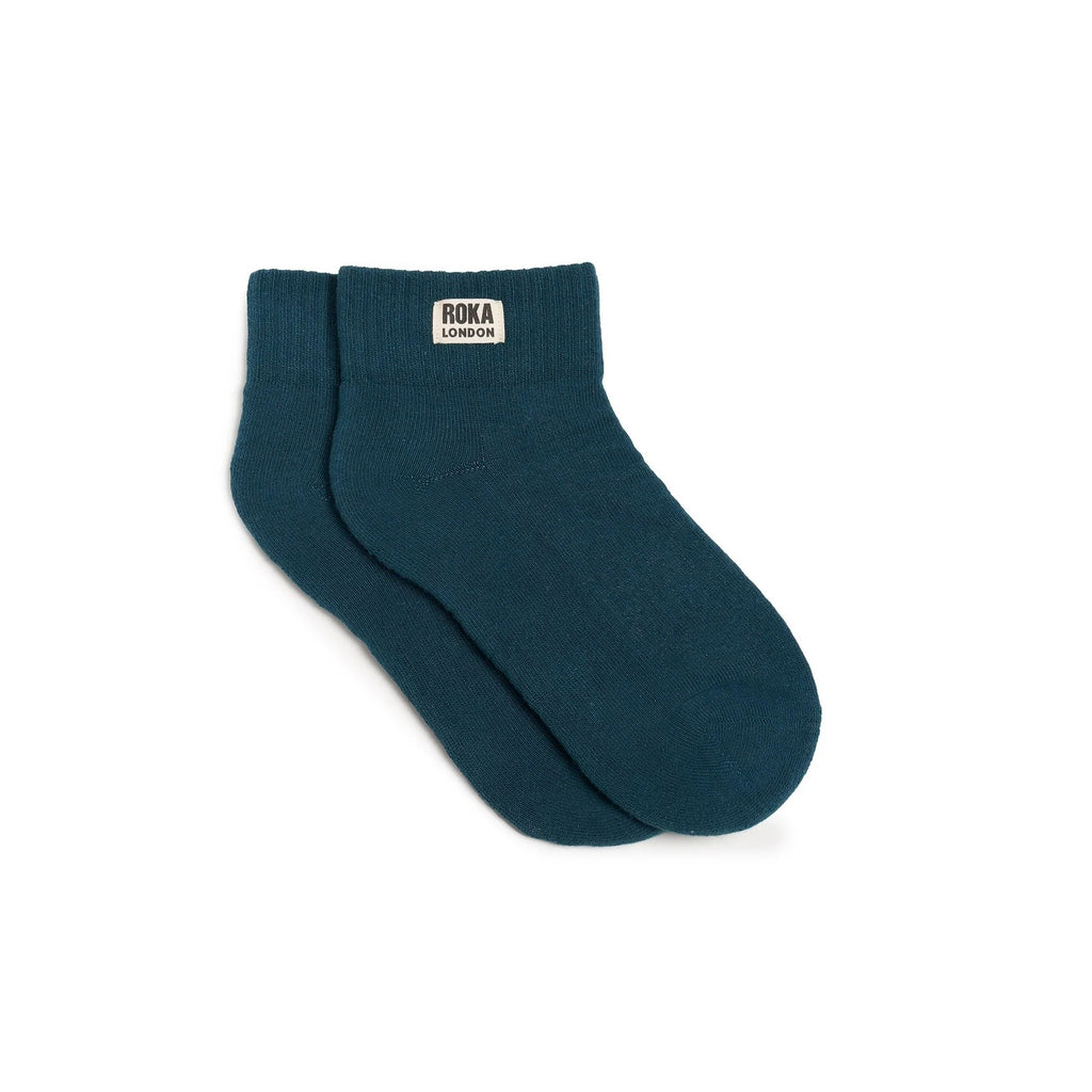 Roka Teal Organic Cotton Socks one size