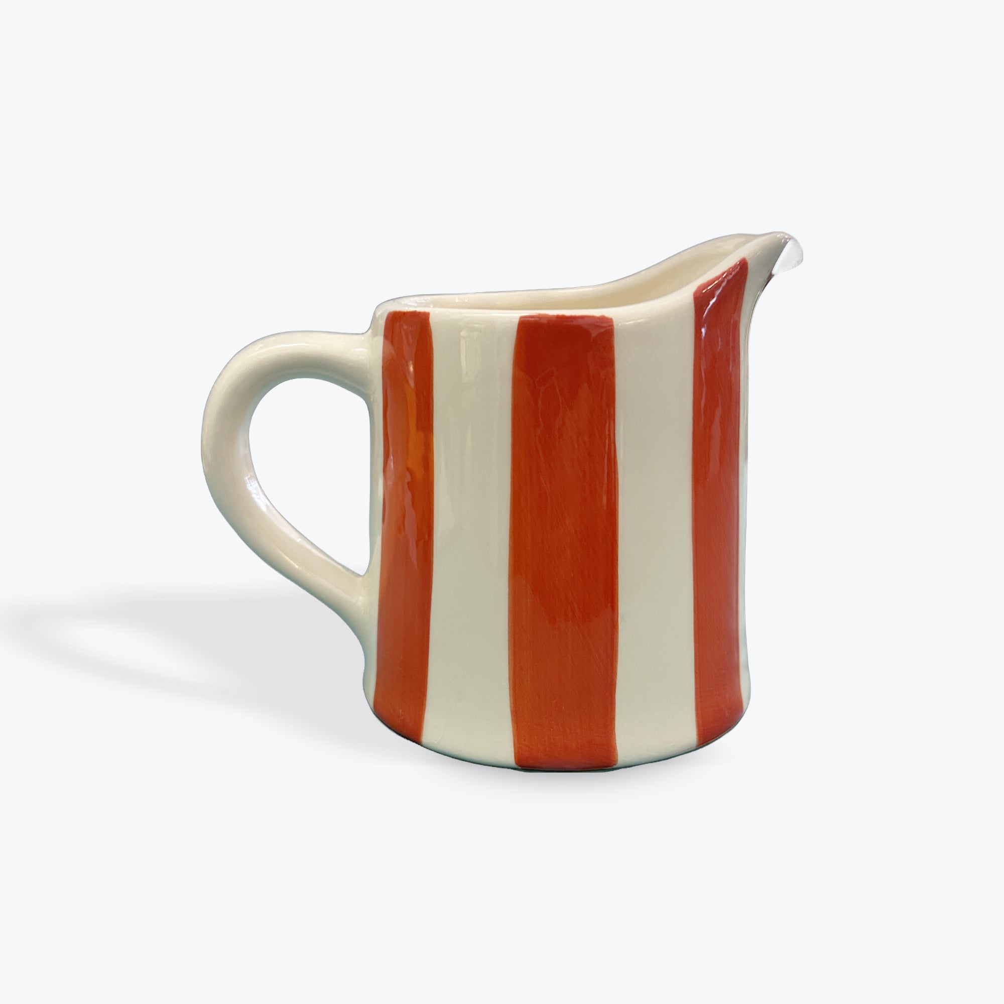 Orange Stripe Ceramic Jug
