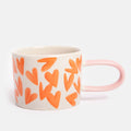 Caroline Gardner Coral Magnet Hearts Ceramic Mug