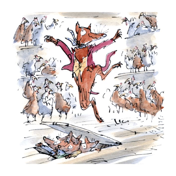 Roald Dahl Mr Fox card