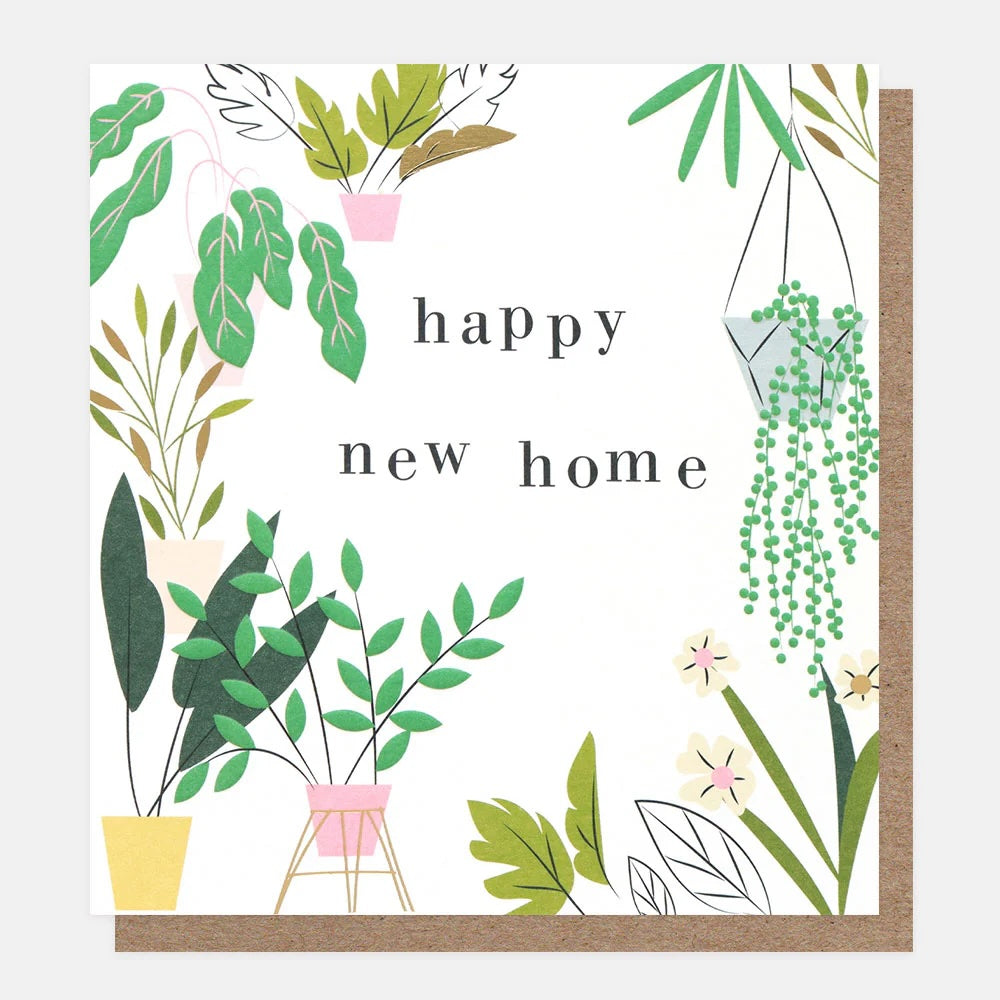 Caroline Gardner Pot Plants New Home Card