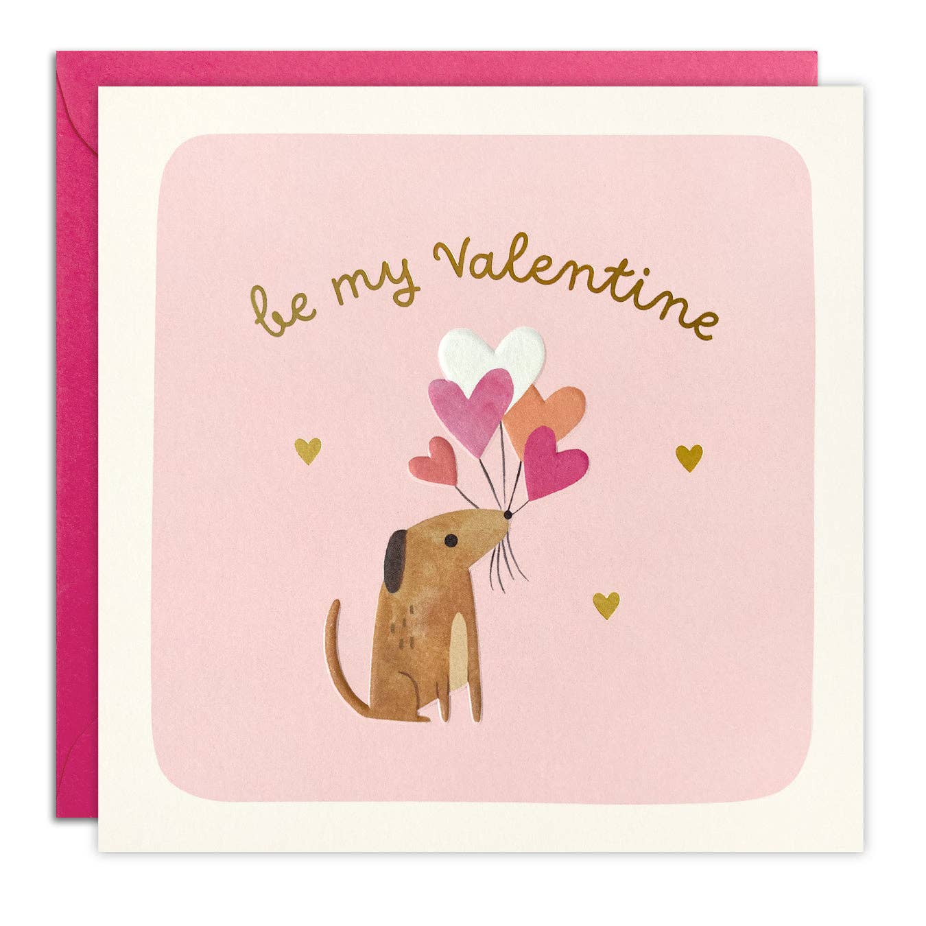 Dog and Balloons Valentine's Day Card - Square Peg