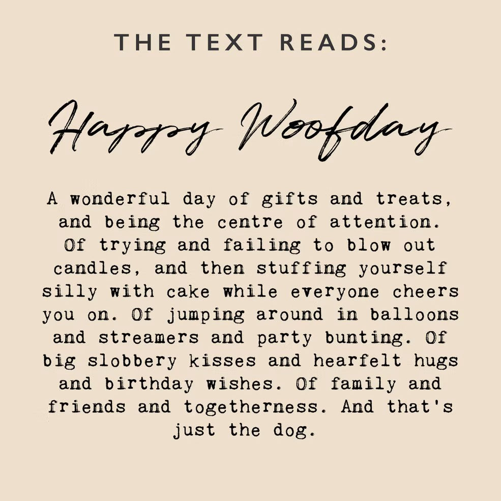 Border Collie, Happy Woofday, Card