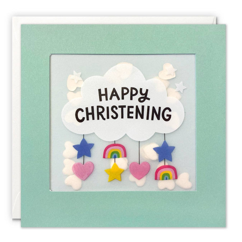 Cloud Confetti Christening Card - Paper Shakies