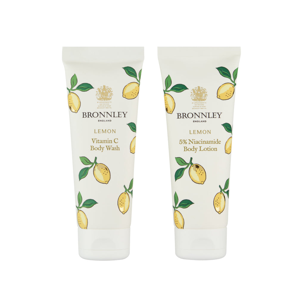Bronnley Lemon Edition Tin - Body Wash & Body Lotion