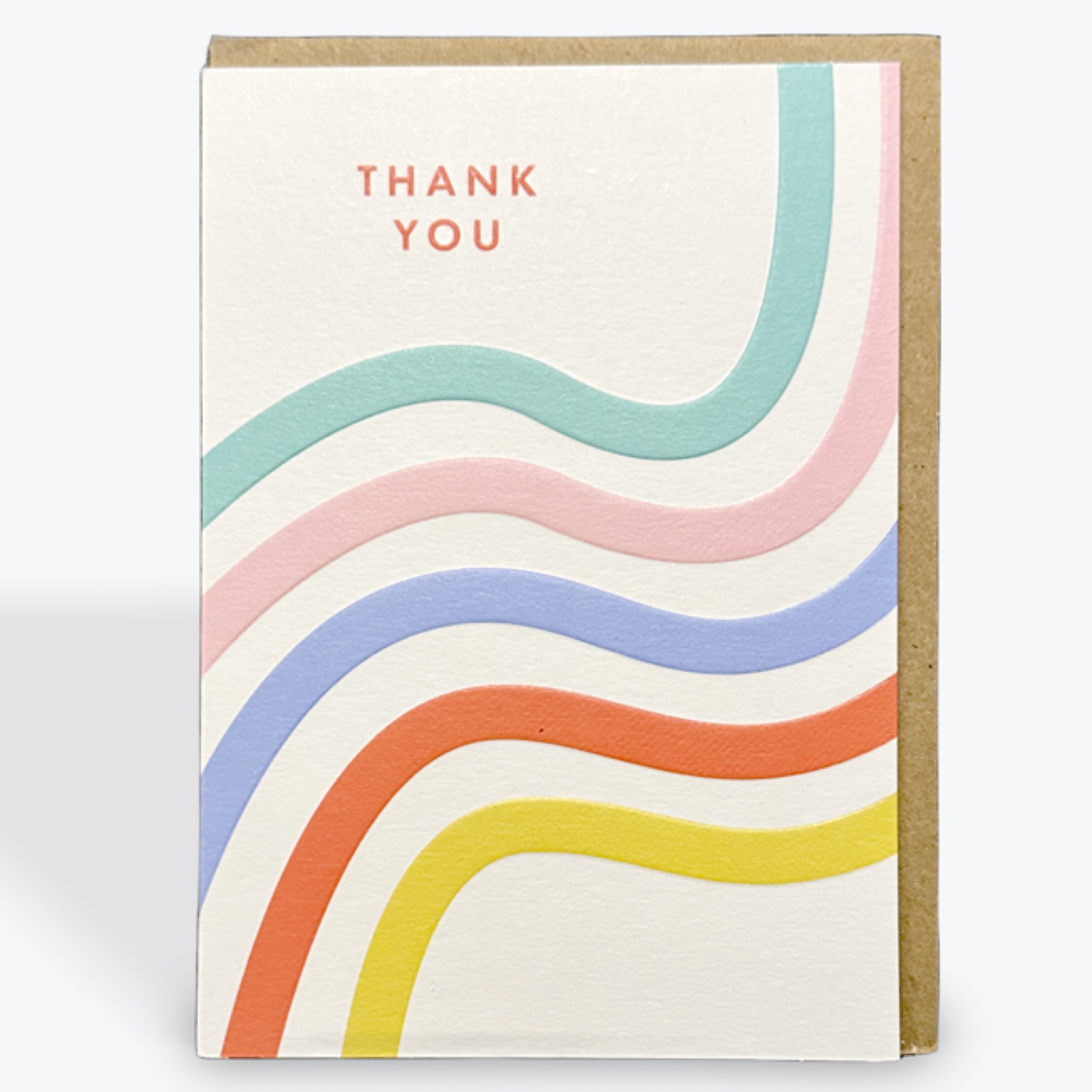 Thank You Card with Coloured Lines