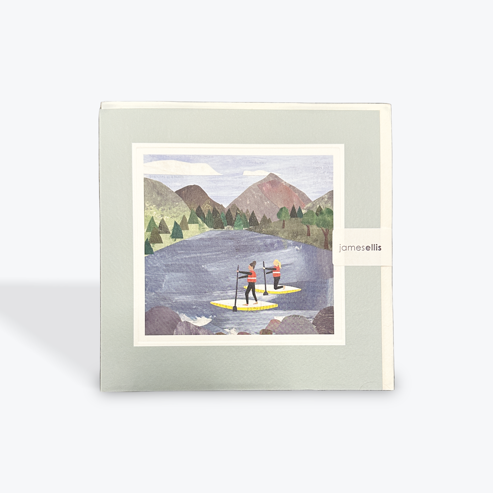 Paddleboarder Lake Paintworks Card