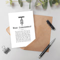 Wine Connoisseur Funny Quotes Card