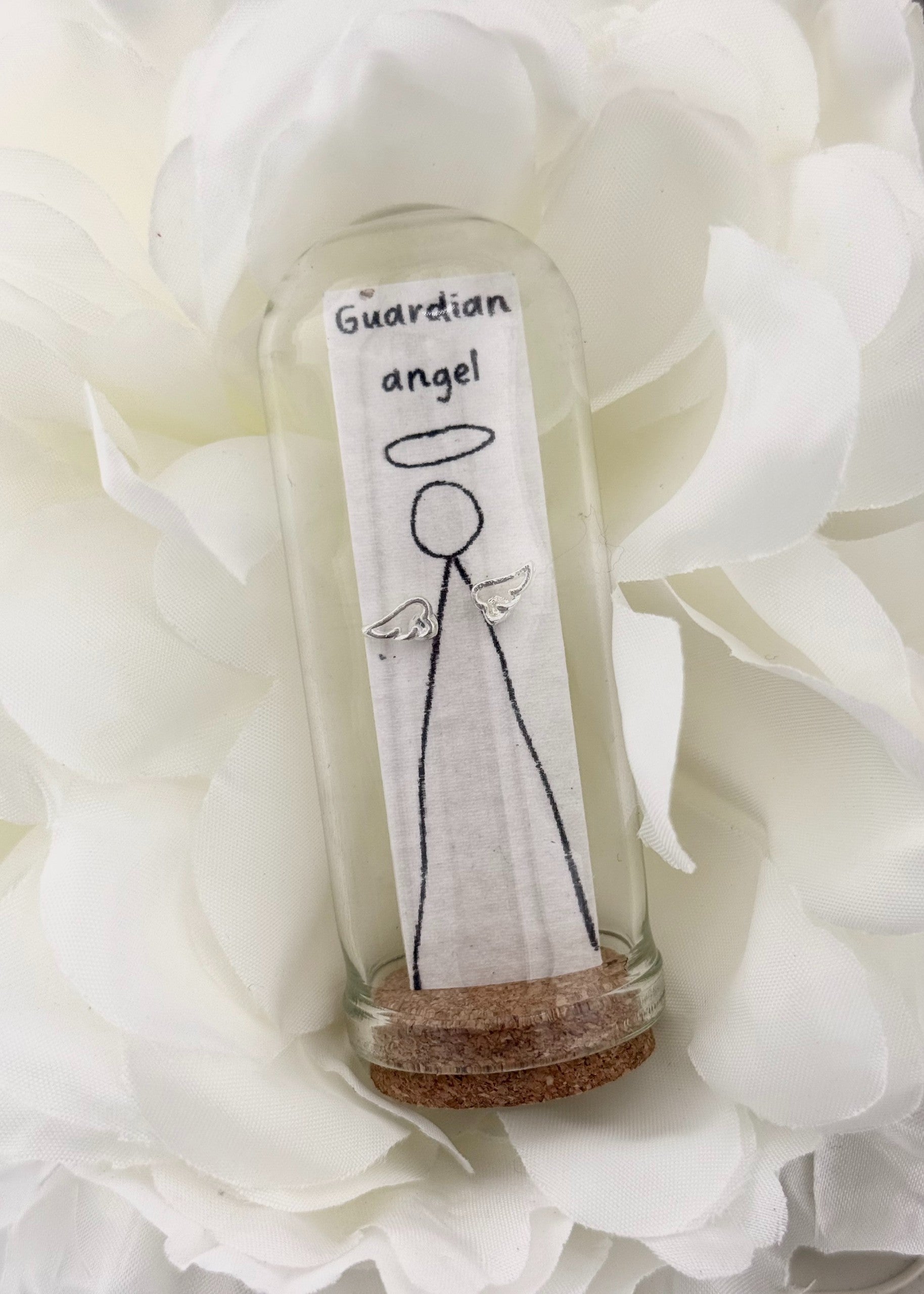 Guardian Angel Silver Wing Seed Paper Earring Jar