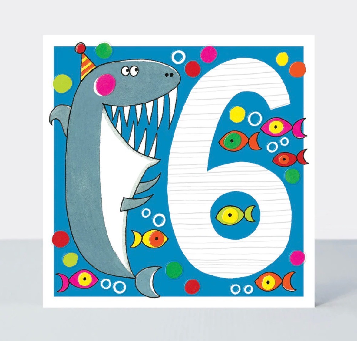 Age 6 - Shark Birthday Card