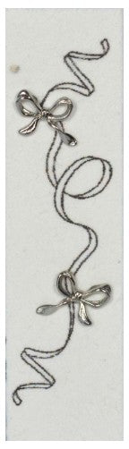Bow Ribbon Silver Seed Paper Earring Jar