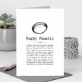 Rugby Fanatic Quotes Card
