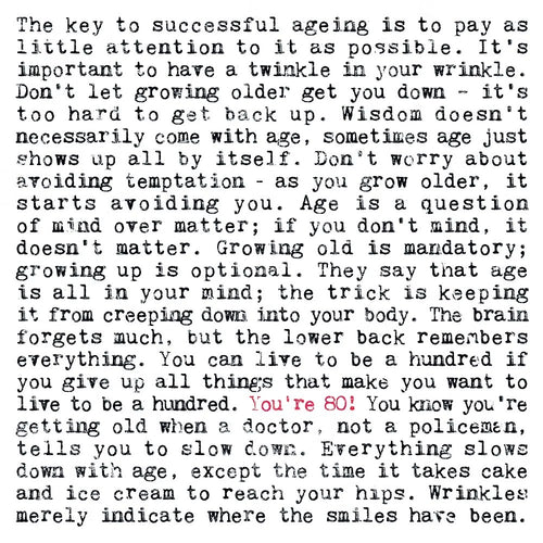 80-th Birthday Card with Quotes