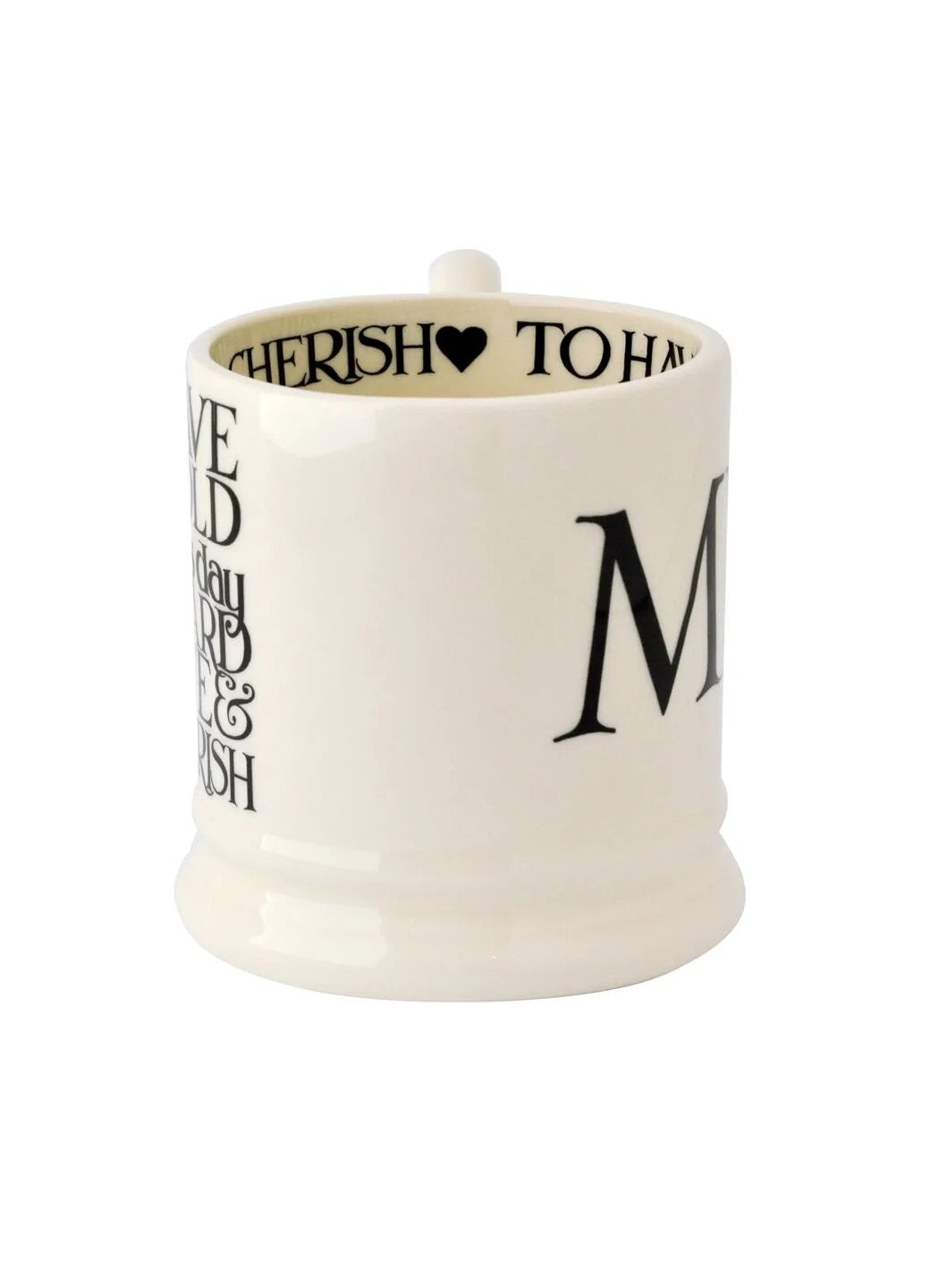 Emma Bridgewater Black Toast 'Mr & Mrs' Set of 2 1/2 Pint Mugs Boxed