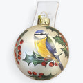 Bauble - glass - tit with holly
