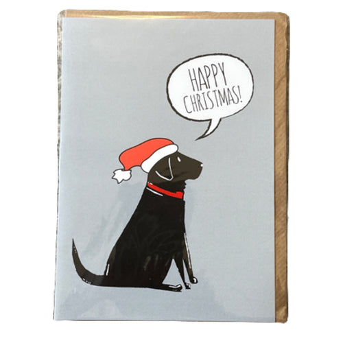 Black Labrador Christmas Card