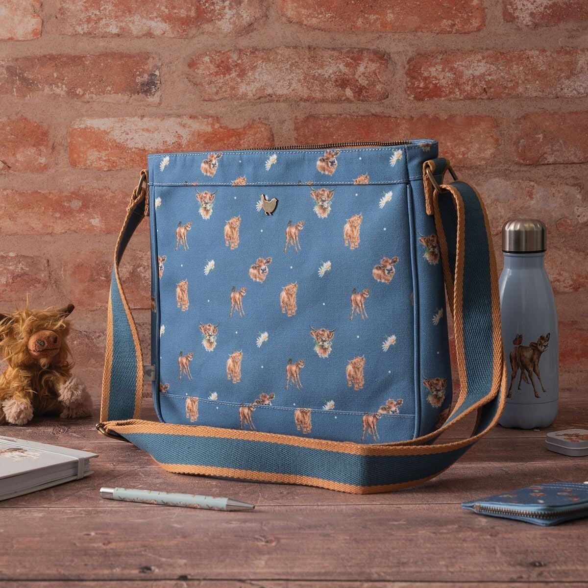 Wrendale Cross Body Bag - Highland Cows