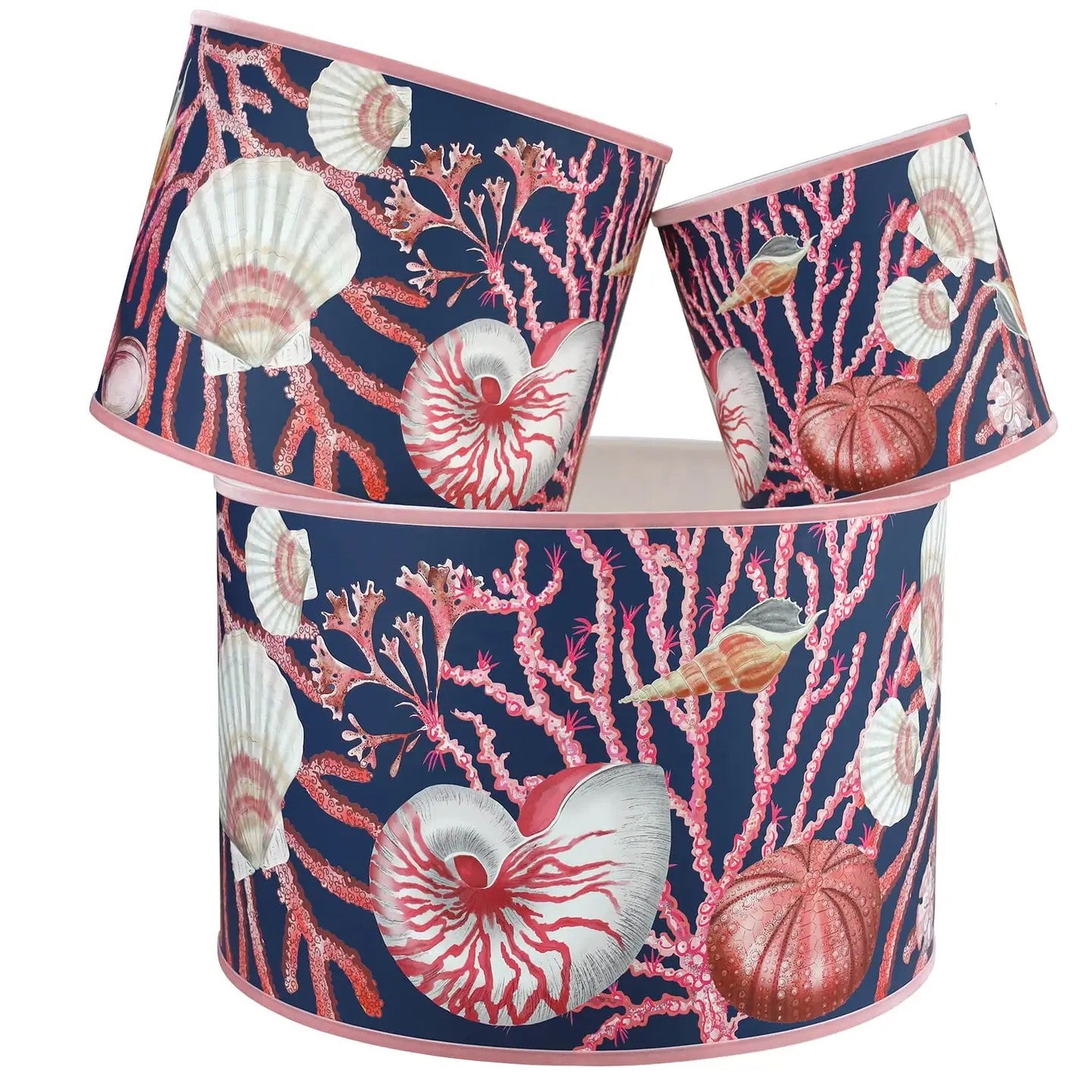 Shell Seeker Lampshade 45cm - Ink Blue