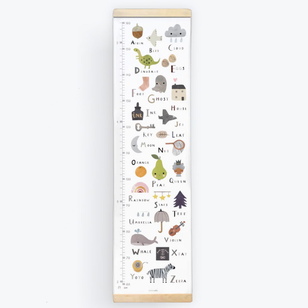 Alphabet - Canvas and Wood Height Chart