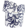 Octopus Lampshade 30cm in Marine Blue on White