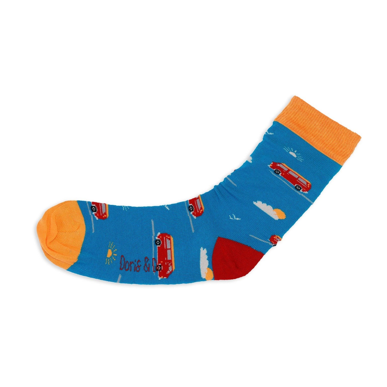 Doris and Dude Blue Camper Socks UK 3 to 7