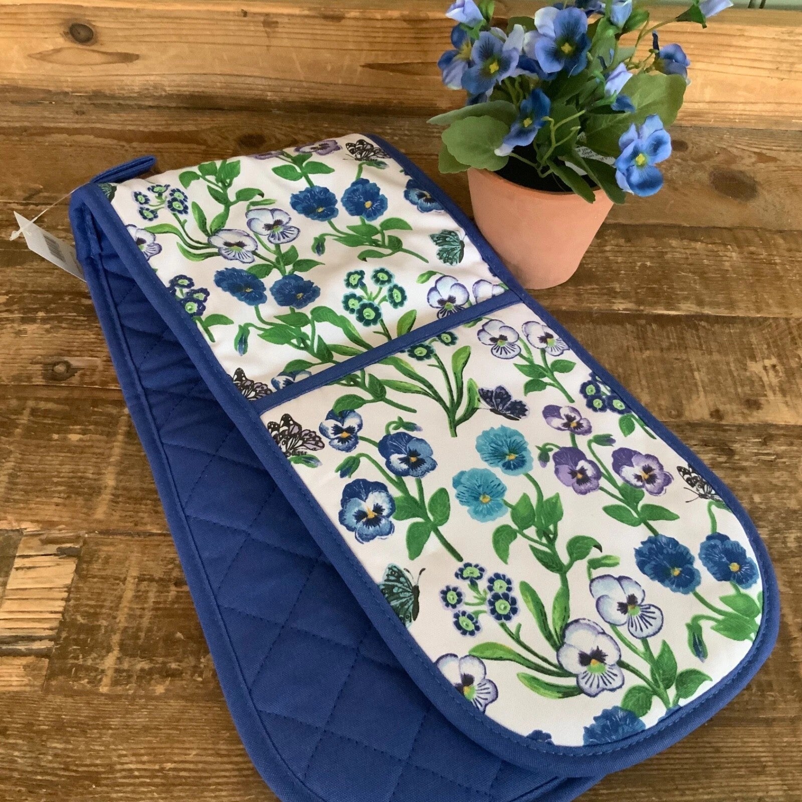 Pansy Viola Double Oven Glove