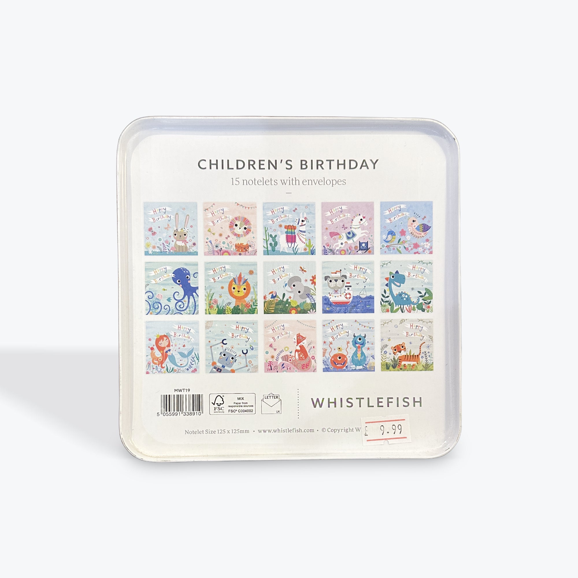 Tin of 15 Children's Birthday Cards