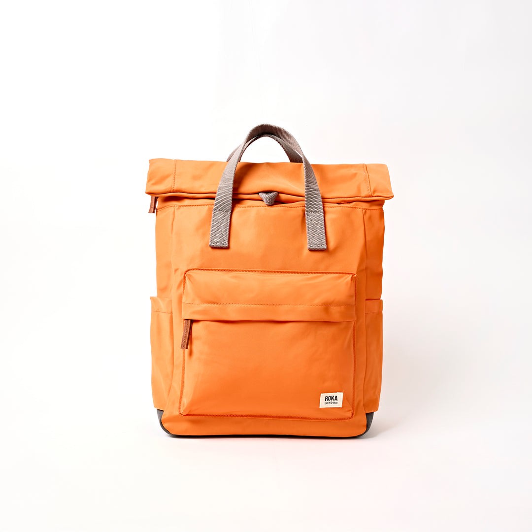 Roka Canfield Small Backpack in Jaffa Orange Nylon