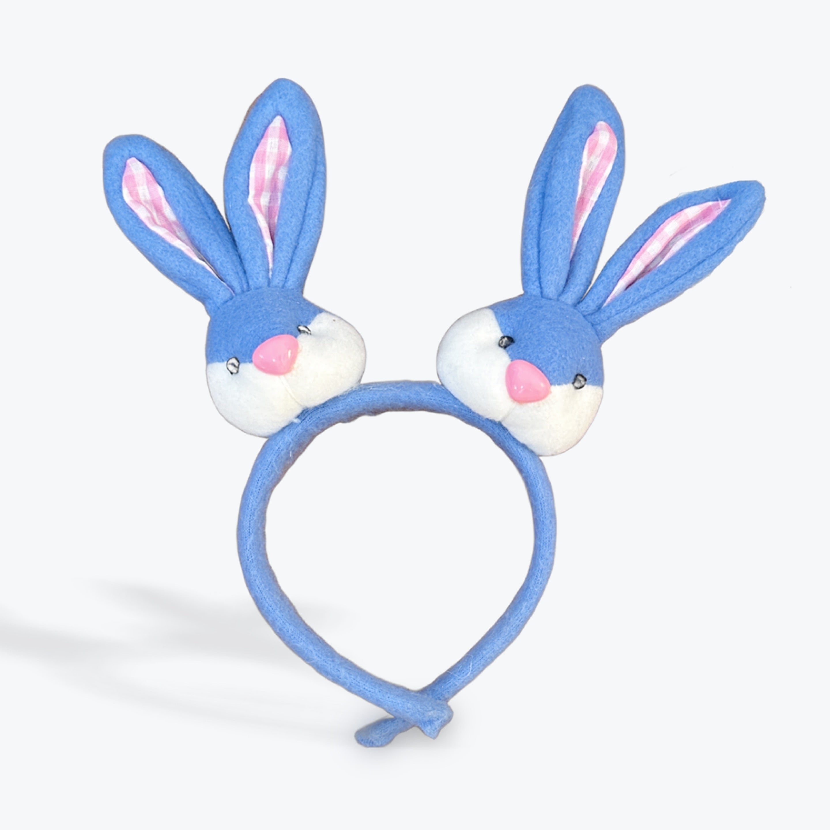 Small Blue Headband With Bunny Rabbits