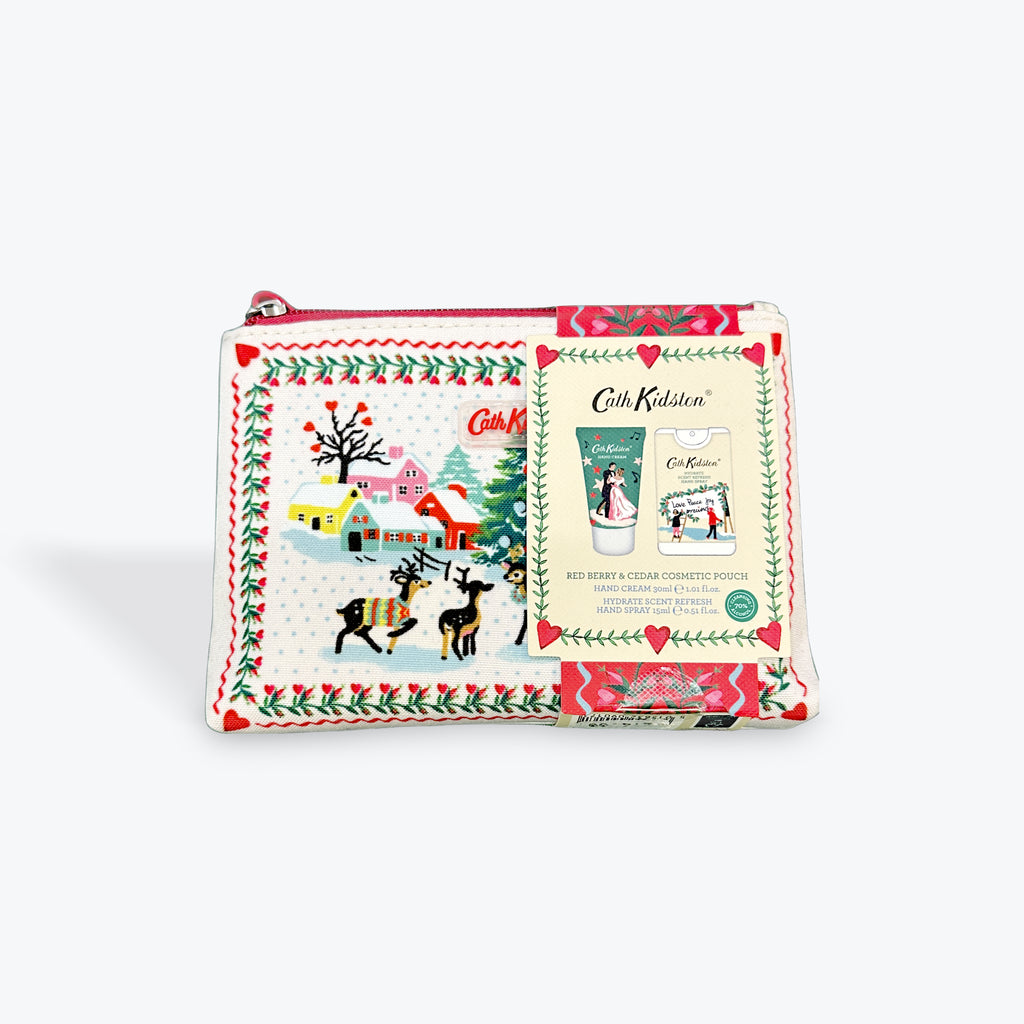 Cath Kidston Beauty Shine Bright Cosmetic Pouch (with 30 ml Hand Cream & 15 ml Hydrate Scent & Refresh Hand Spray)