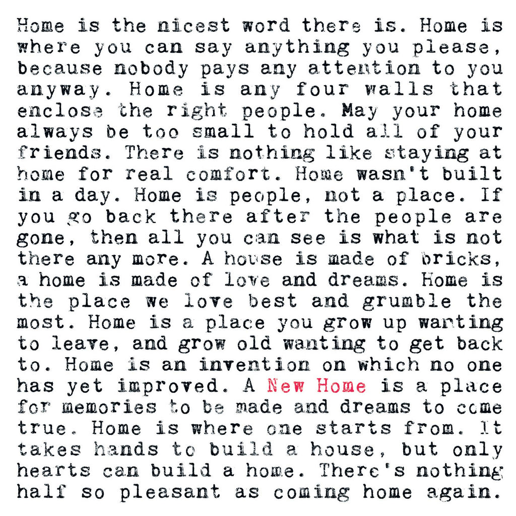 New Home Quotes Card