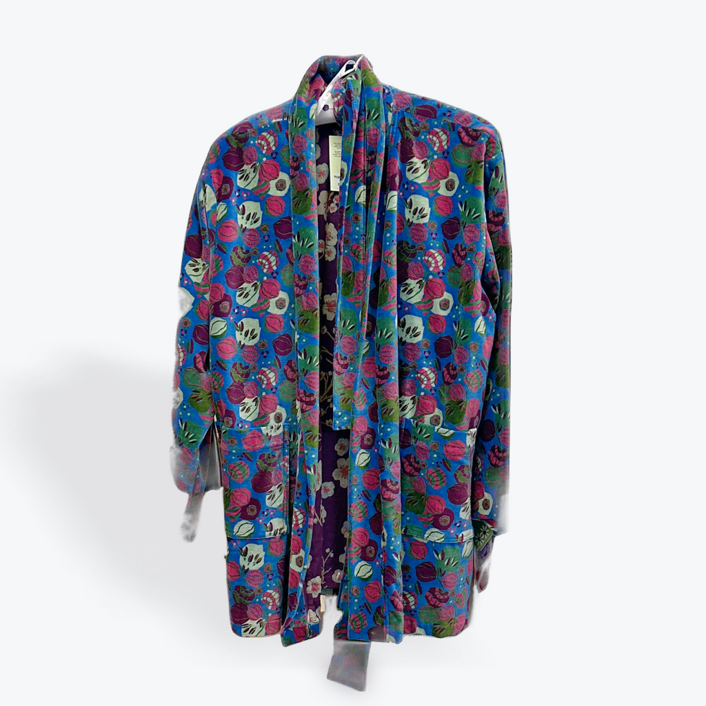 Les Touristes Velvet Jacket - Blue, Short
