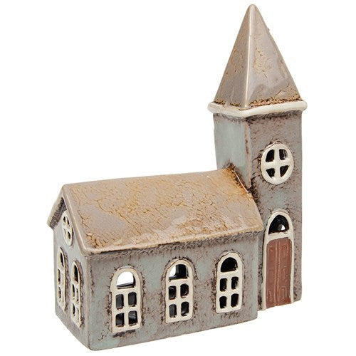 Village Pottery Church Tealight Largs