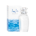 Inis Cologne Spray 50ml frosted bottle with wave-cap stopper next to ocean-themed box, on white background