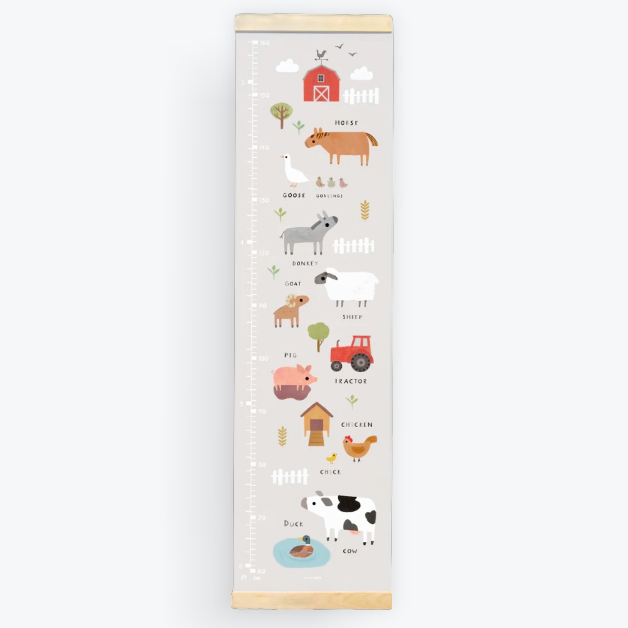 Farm - Canvas and Wood Height Chart