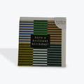 Have a Brilliant Birthday Multi Stripe Patchwork card