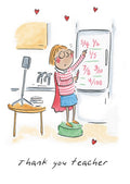 Thank you (female) Teacher - Card