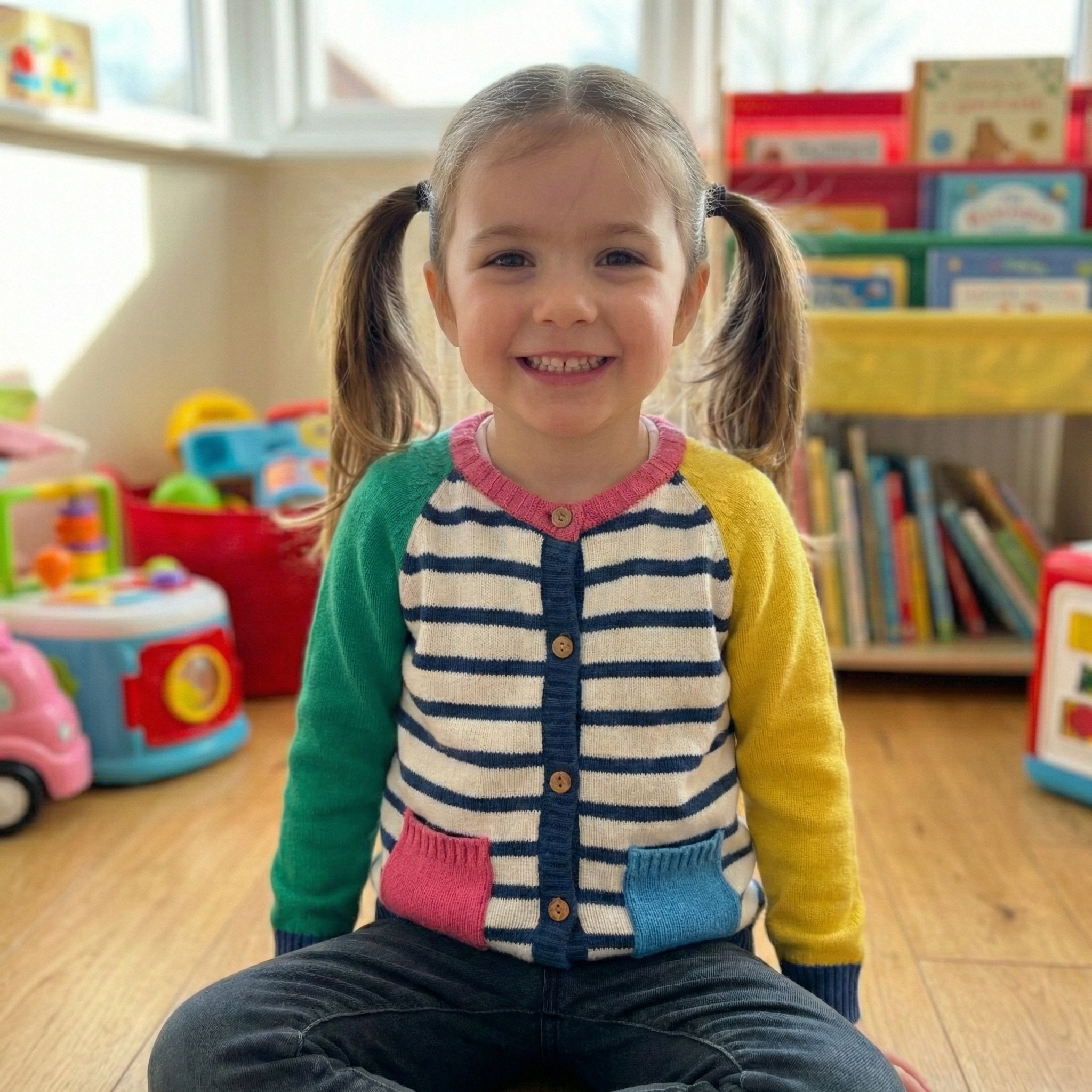 Coral Pop Cardigan - 5 Year Olds