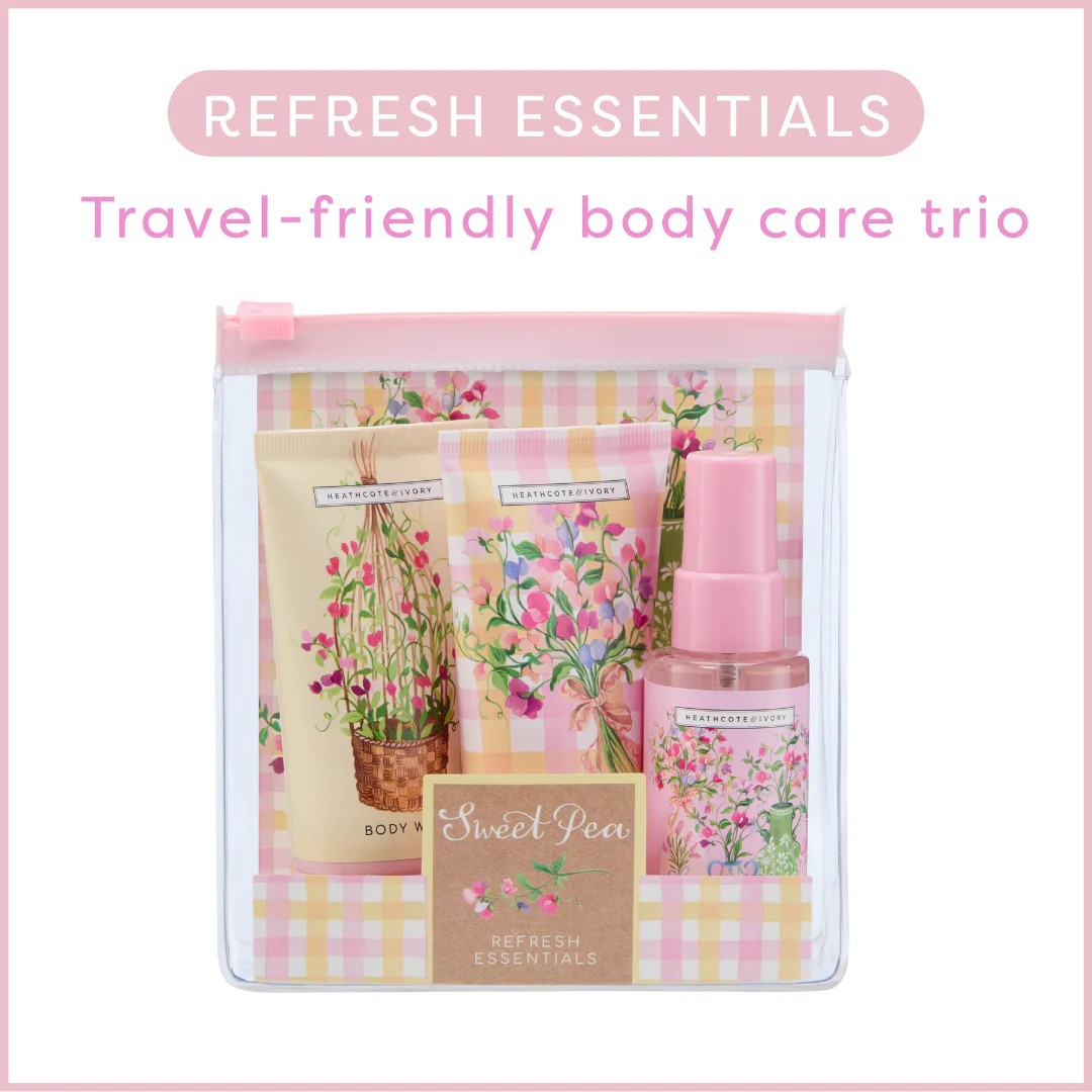 Sweet Pea Refresher Essentials (Body Wash 50ml, Body Cream 50mls and Body Spray 50mals)
