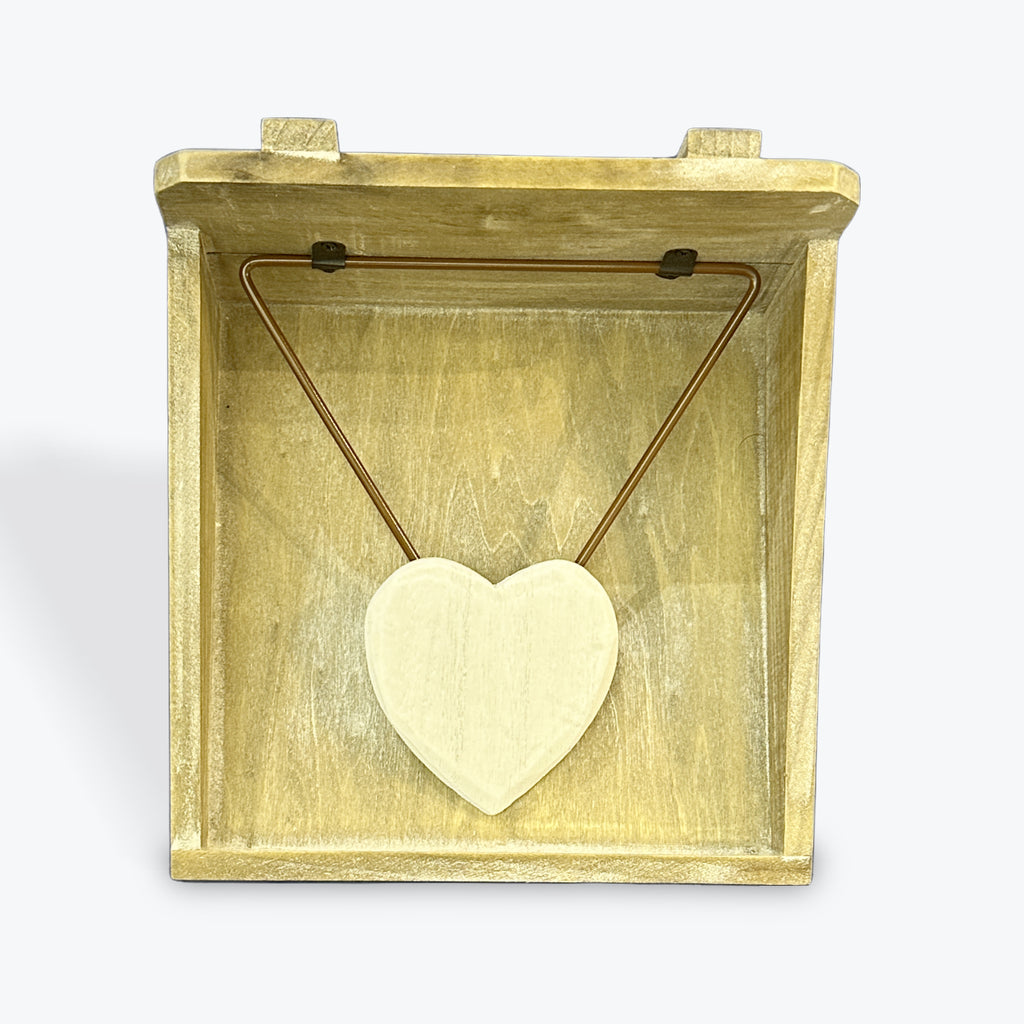 Napkin Holder With Heart Embelishment