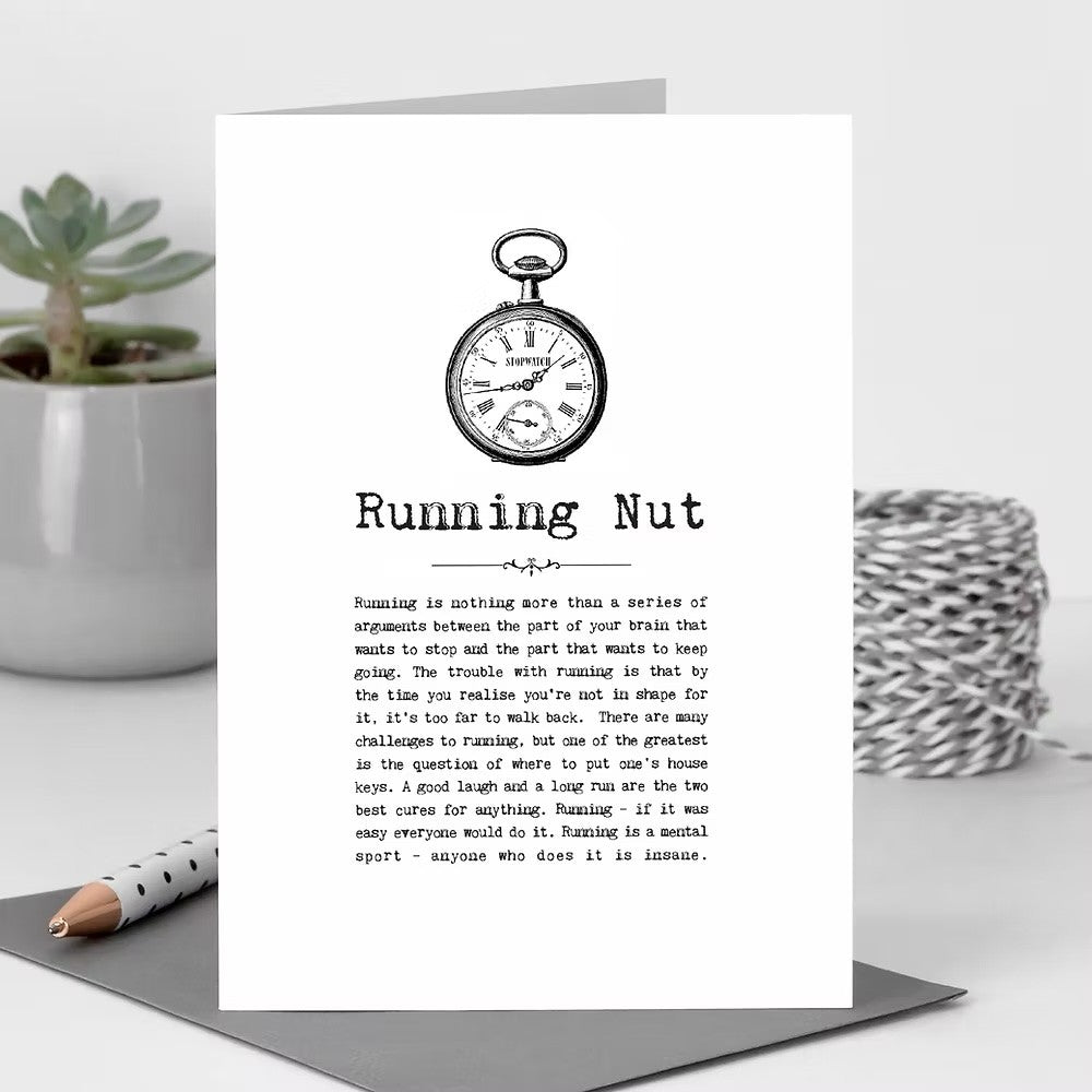 Running Nut Quotes Card