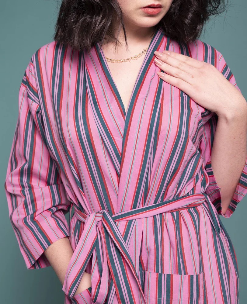 Les Touristes Long Kimono - Margate pink