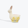 Egg Cup Rabbit with Spring Flowers